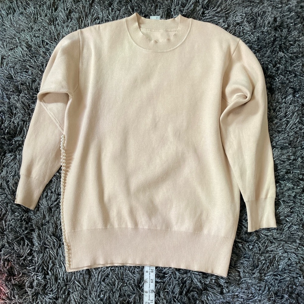 Sandro Pearlin Split Side Embellished Sweater - image 2